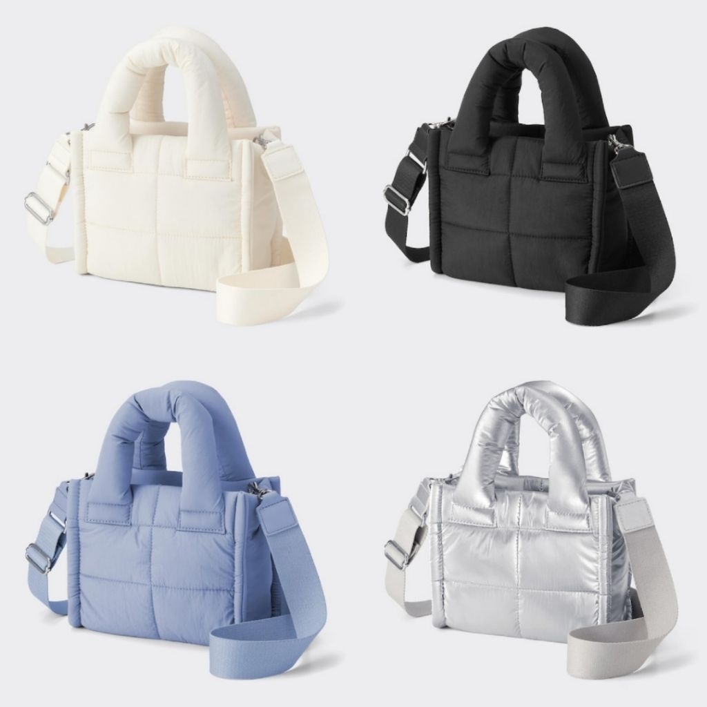 พร้อมส่ง✨️กระเป๋า GU Mini Puffle  Bag สะพายไหล่ ปรับสายสะพายข้างได้ ของแท้ 💯 จากญี่ปุ่น