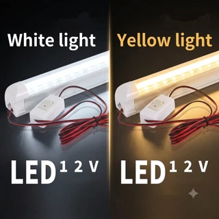 LED 12V มีสวิตช์เปิดปิด LED T5 12V DC ขนาด 5W 30 cm/10W 60 cm/20W 120CM.แสงขาว/แสงเหลือง สายยาว2เมตร
