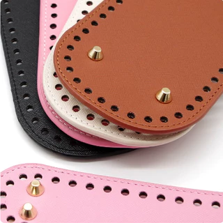 ฐานกระเป๋าหนัง ทรงกลม PU ขนาด18*5 / 22*10cm แฮนด์เมด สำหรับกระเป๋าโครเชต์อุปกรณ์ตกแต่งก้นกระเป๋า DIY