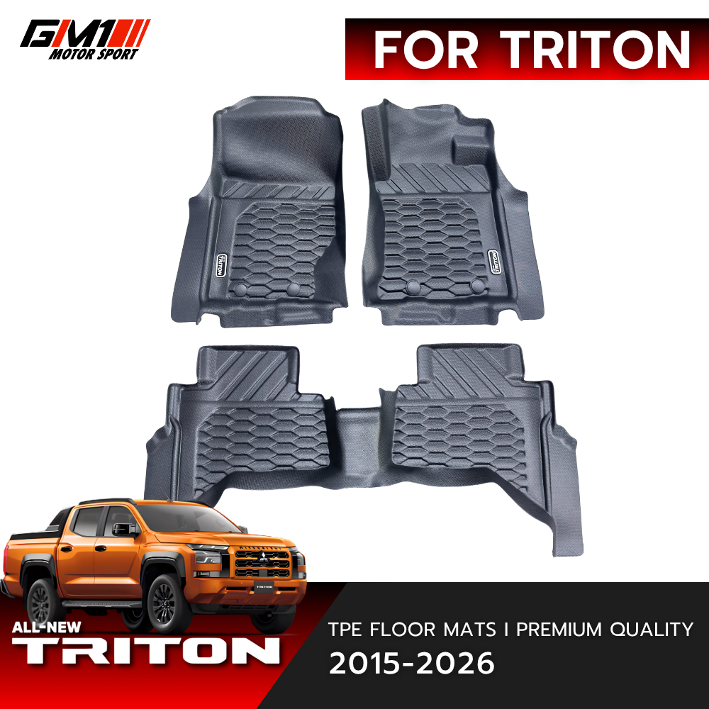 *พร้อมส่ง* MITSUBISHI TRITON 2019-2026 พรมปูพื้นรถยนต์ พรมTPE พรมรถยนต์ พรมกันน้ำ พรมกันลื่น triton2