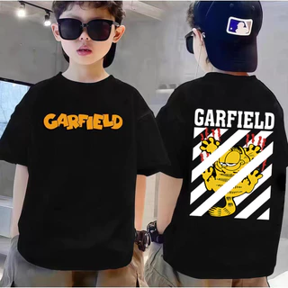 【จัดส่งภายใน 24 ชั่วโมง】 เสื้อยืดเด็ก / ลายการ์ฟิลด์ / ผ้าฝ้าย 100% / ขนาดเหมาะสำหรับเด็กอายุ 1-12 ปี