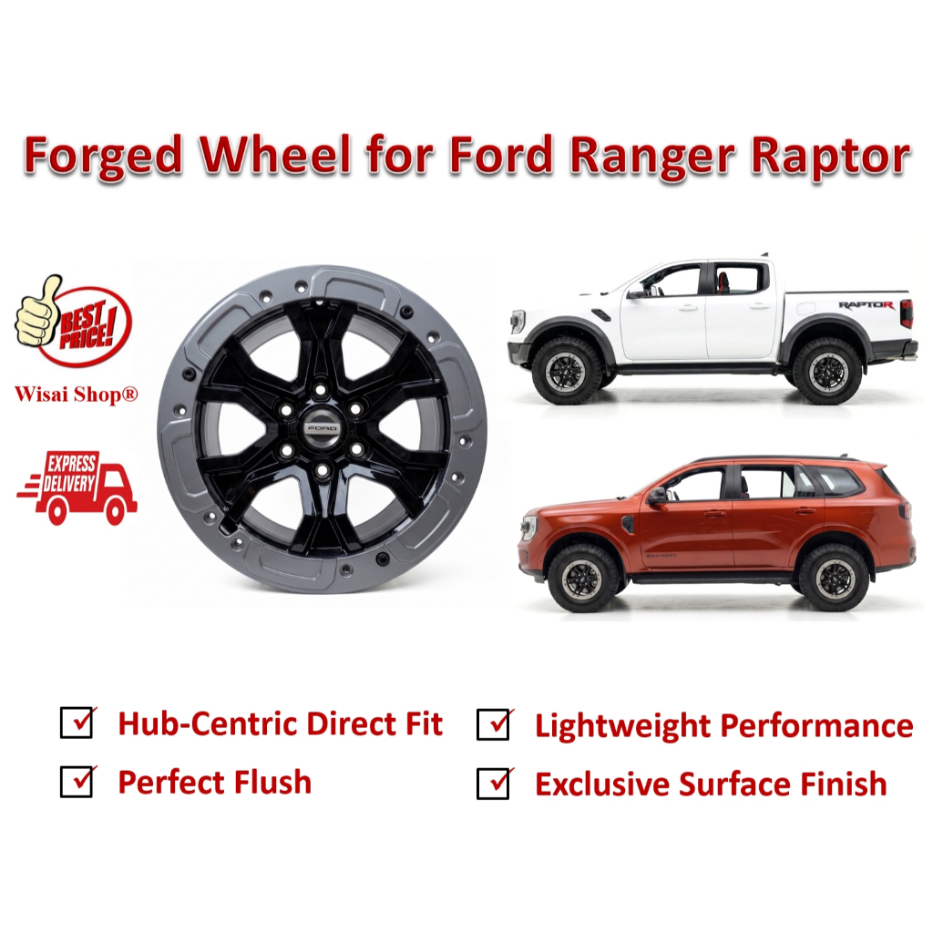 [Pre-Order] ล้อฟอร์จ Next Gen Ranger Raptor / Everest ขอบ 17x8.5J ET25 PCD 6x139.7 CB 93.1 ล้อแม็กตร