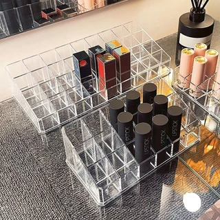 ส่งด่วน กล่องเก็บลิปสติก ที่เก็บเครื่องสำอาง กล่องอะคริลิคใส่ลิปสติก 12ช่อง 18ช่อง 24ช่อง กันฝุ่น กันน้ำ