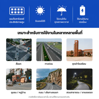 ไฟกระพริบโซล่าเซลล์ พลังงานแสงอาทิตย์ สีแดง-น้ำเงิน ใช้ได้ทั้งกลางวันกลางคืน 160LED พลังงานแสงอาทิตย์