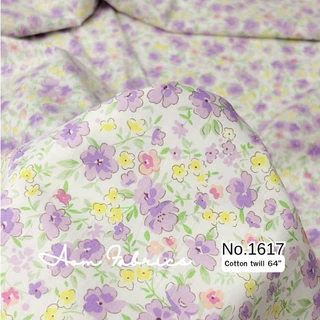Aom Fabrics 🌷ผ้าคอตตอน 100% twill 64 นิ้ว No.1615-1619 เนื้อเนียนนุ่ม ผ้าเมตร ผ้านำเข้า พร้อมส่ง