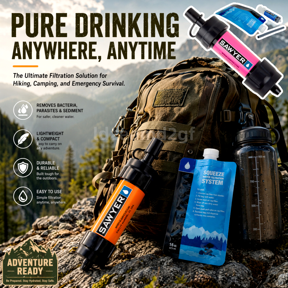 [ของแท้ !] Sawyer เครื่องกรองน้ำ เดินป่า Mini Filtration