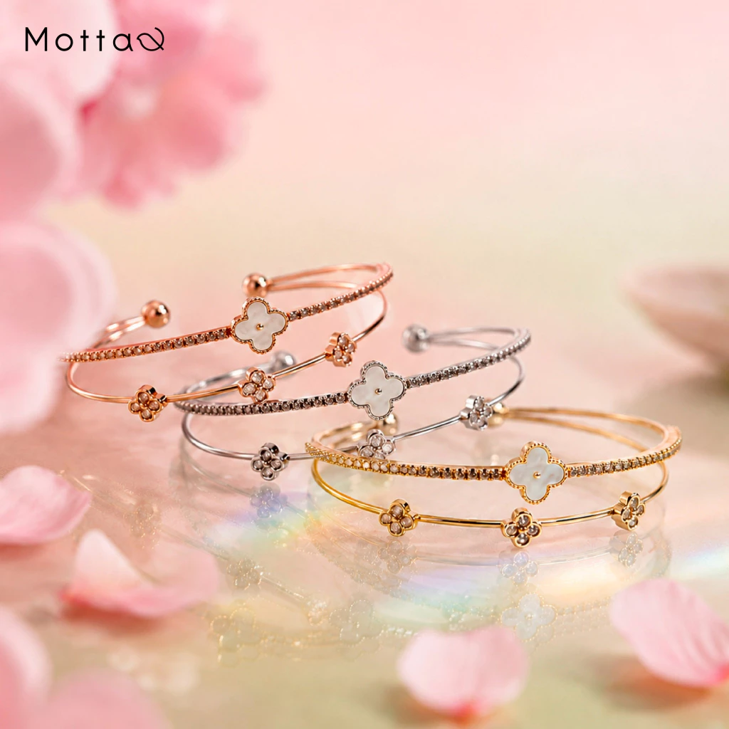 Motta Glowver Online Exclusive Collection กำไลข้อมือชุบทองคำขาว ประกายแห่งความโชคดี