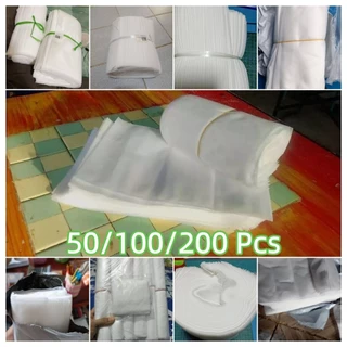 100 ใบถุงห่อผลไม้ ถุงห่อมะม่วง ใช้ห่อกันแมลง เพลี้ย แสงแดดไม่ต้องห่อกระดาษทับ ใช้ซ้ำได้ ไม่มีไอน้ำเกาะในถุง ถุงห่อฝรั่ง