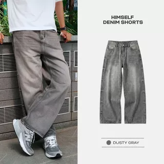 HIMSELF Dusty Grey Baggy Jeans กางเกงยีนส์ทรง Baggy สีเทาฟอกเฟด