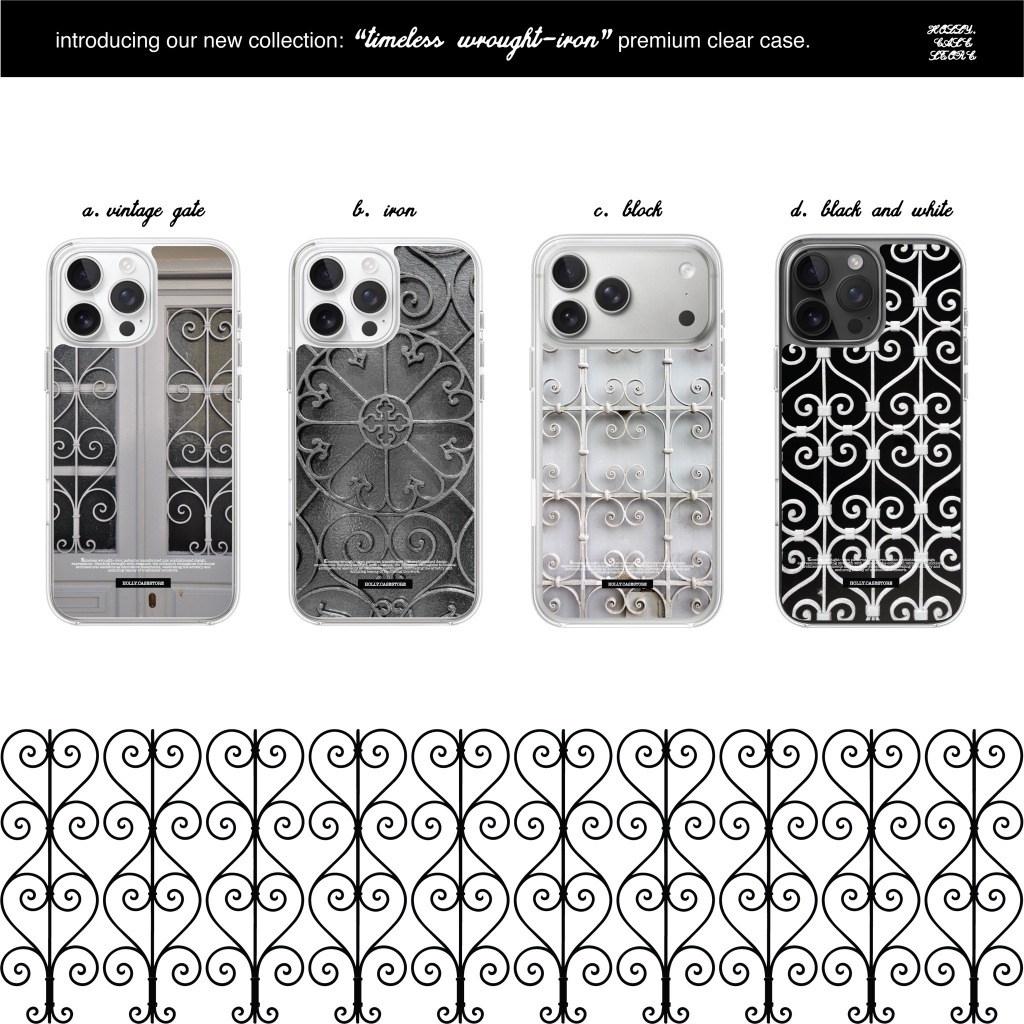 HOLLY.CASESTORE เคสไอโฟน/ซัมซุง: timeless 𝔀𝓻𝓸𝓾𝓰𝓱𝓽 𝓲𝓻𝓸𝓷 magnetic (🧲) clear case เคสสกรีนผิวด้าน