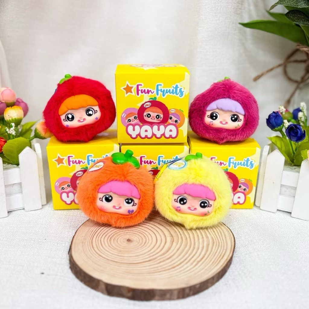 ตุ๊กตา YAYA Fun Fruit Plush ผลไม้ ตุ๊กตาพวงกุญแจ ไม่แกะ ลุ้นซีเคร็ท พร้อมส่งในไทย