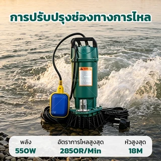 ปั๊มจุ่ม 1 นิ้ว 550W ปั๊มจุ่มไดโว่ มีสวิตช์ลูกลอย ปั๊มดูดน้ำ ระบายน้ำเร็ว Autoview