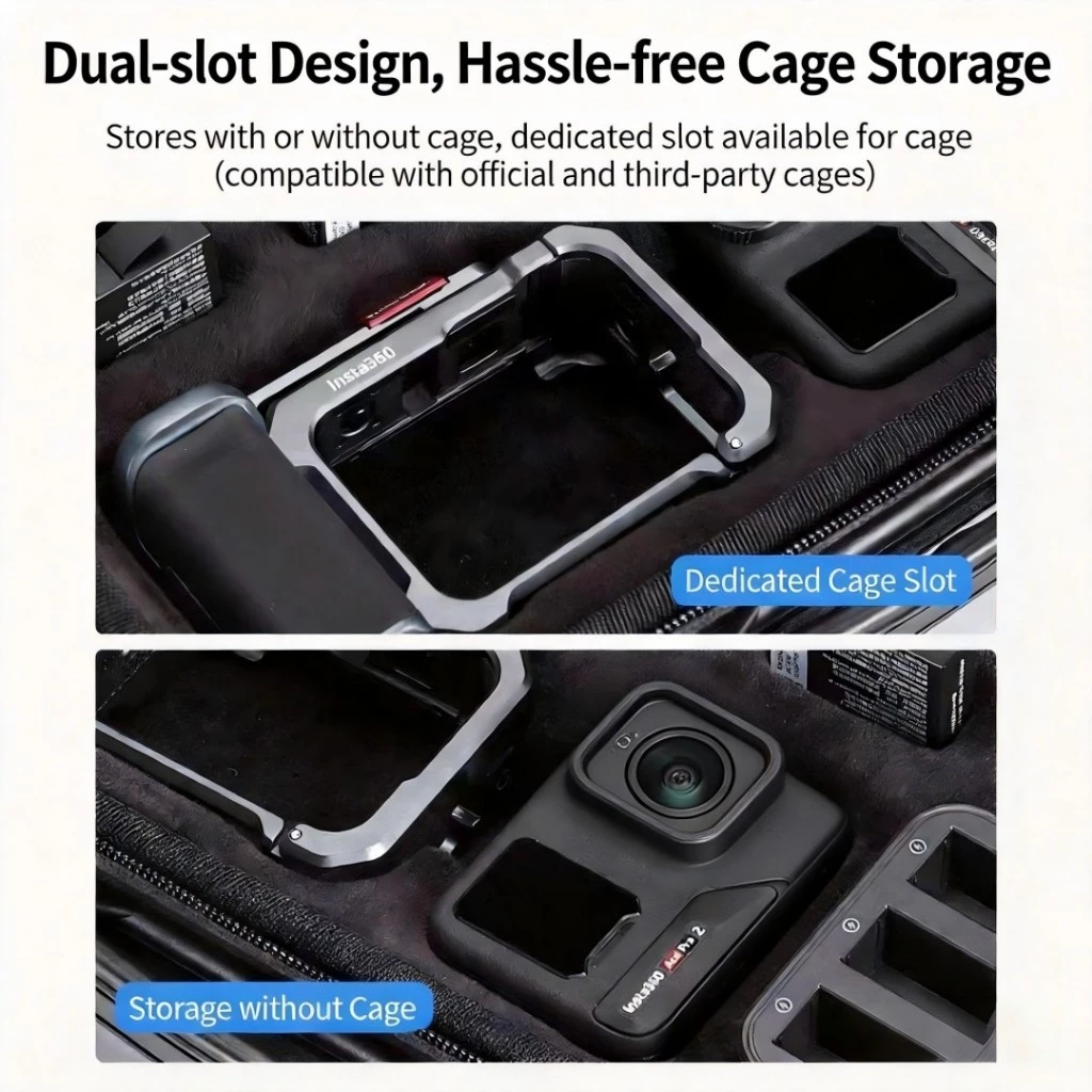 ใช้ได้กับ Insta360 Ace Pro 2 กระเป๋าถือ Hard Shell กระเป๋าสําหรับ Insta360 Ace Pro 2 ชุดกล้อง thumbnail 7
