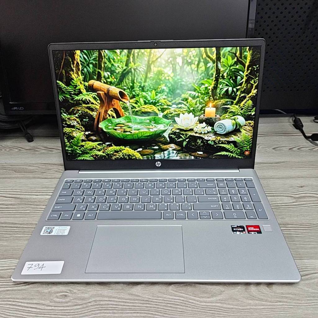 HP 15 - FC0290AU  ประกันศูนย์ Onsite 27/01/2027  สภาพเครื่องภายนอก  80%  ประสิทธิภาพการทำงาน 100%
