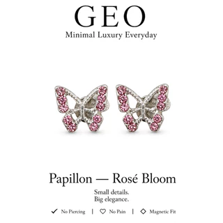 GEO ต่างหูแม่เหล็ก รุ่น | Papillon Collection | ไม่ต้องเจาะหู ใส่สบาย สไตล์มินิมอล