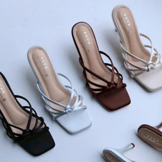 YOURSHOES N48 / รองเท้าส้นสูง 3นิ้ว รองเท้าผู้หญิง รองเท้าสวมส้นสูง
