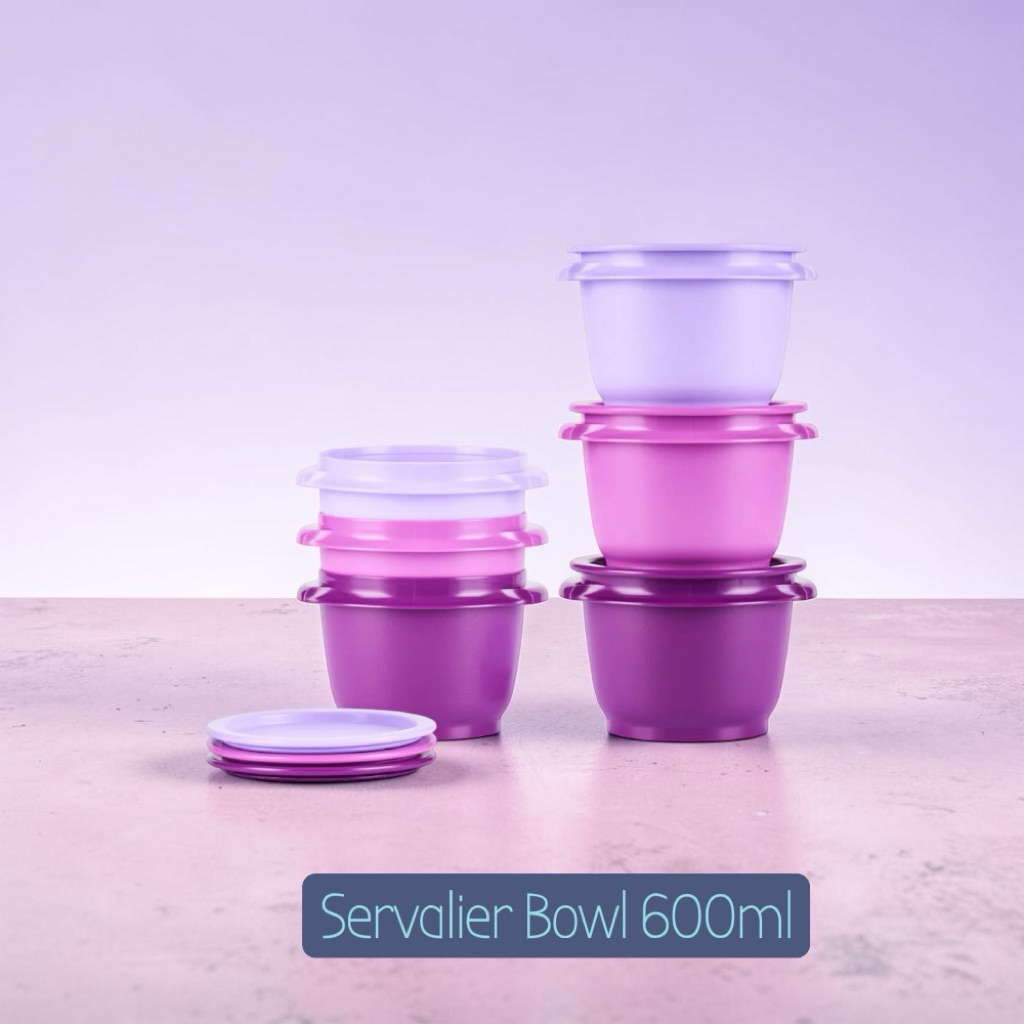 Tupperware รุ่น Servelier bowl ฝาจีบ สูญญากาศ กดตรงกลาง เปิดง่าย ปิดสนิท