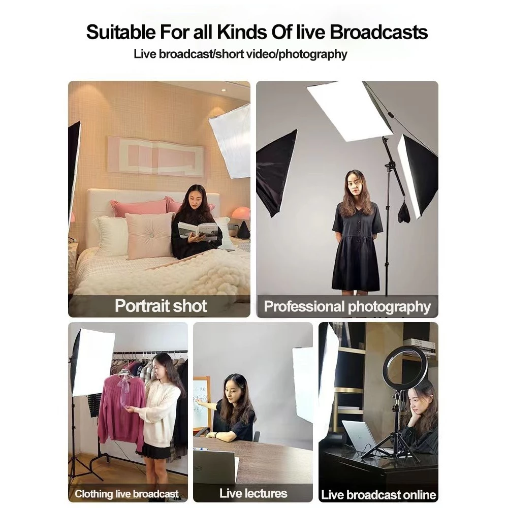 สตูดิโอถ่ายภาพ 2M*2M ชุดขาตั้งฉากหลัง พร้อมฉากหลัง Green Screen softbox light live stream ไฟไลฟ์สด ไฟถ่ายรูป ไฟสตูดิโอ thumbnail 8