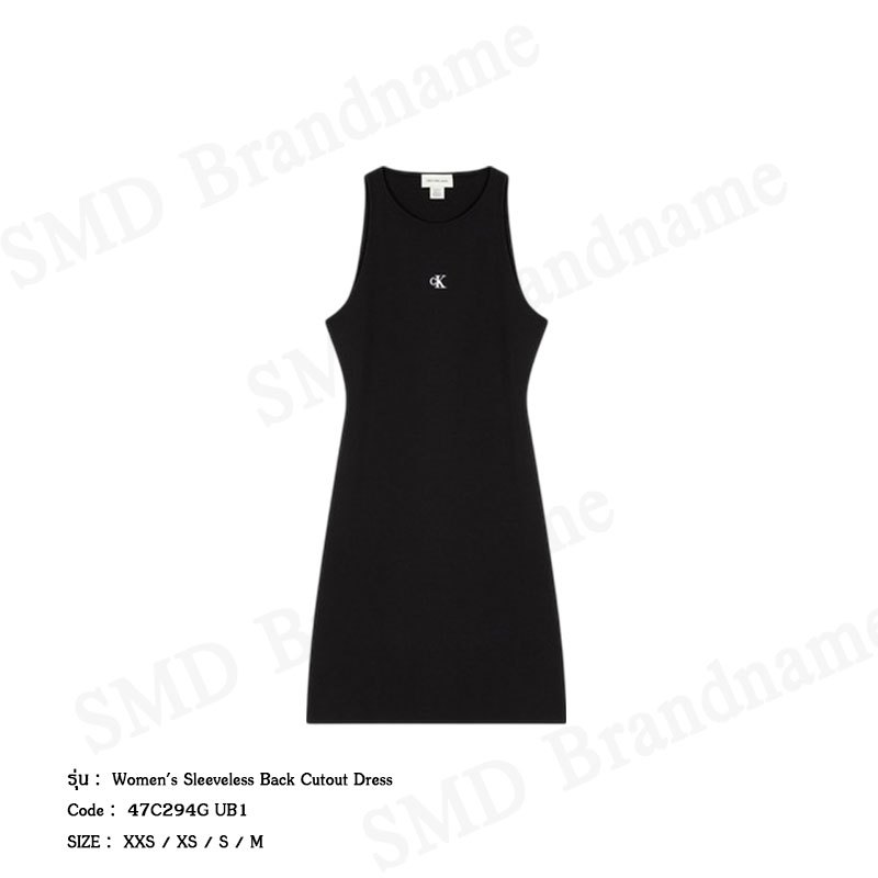 Calvin Klein Jeans ชุดเดรสผู้หญิง รุ่น Women's Sleeveless Back Cutout Dress Code: 47C294G UB1