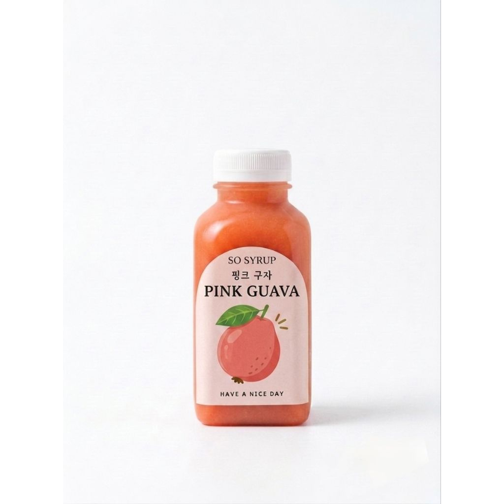 SO SYRUP Pink guava syrup ไซรัปฝรั่งสีชมพู อร่อยหอมหวาน สดชื่น ใส่ในกาแฟฝรั่งโซดา หรือจะใช้ทำชาฝรั่ง อร่อยมาก