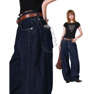 kome.offi กางเกงยีนส์ทรง barrel รุ่น magnet barrel jeans