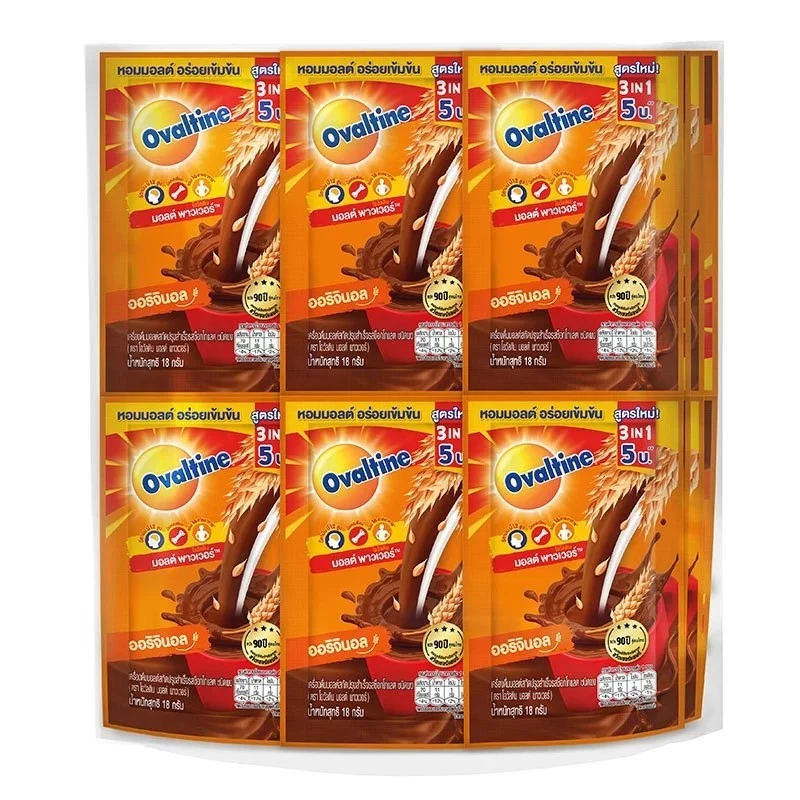 โอวัลติน 18g แพ็ค 24 ซอง Ovaltine ช็อกโกแลต มอลต์สกัด ผงเครื่องดื่มสำเร็จรูป ยกแพ็ค ยกลัง ราคาถูก