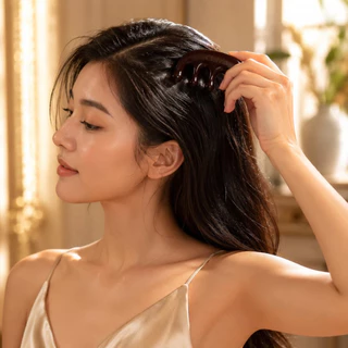 Cielvia (พร้อมส่งจากไทยแถมฟรีถุงผ้า) หวีไม้จันทร์ นวดศีรษะ