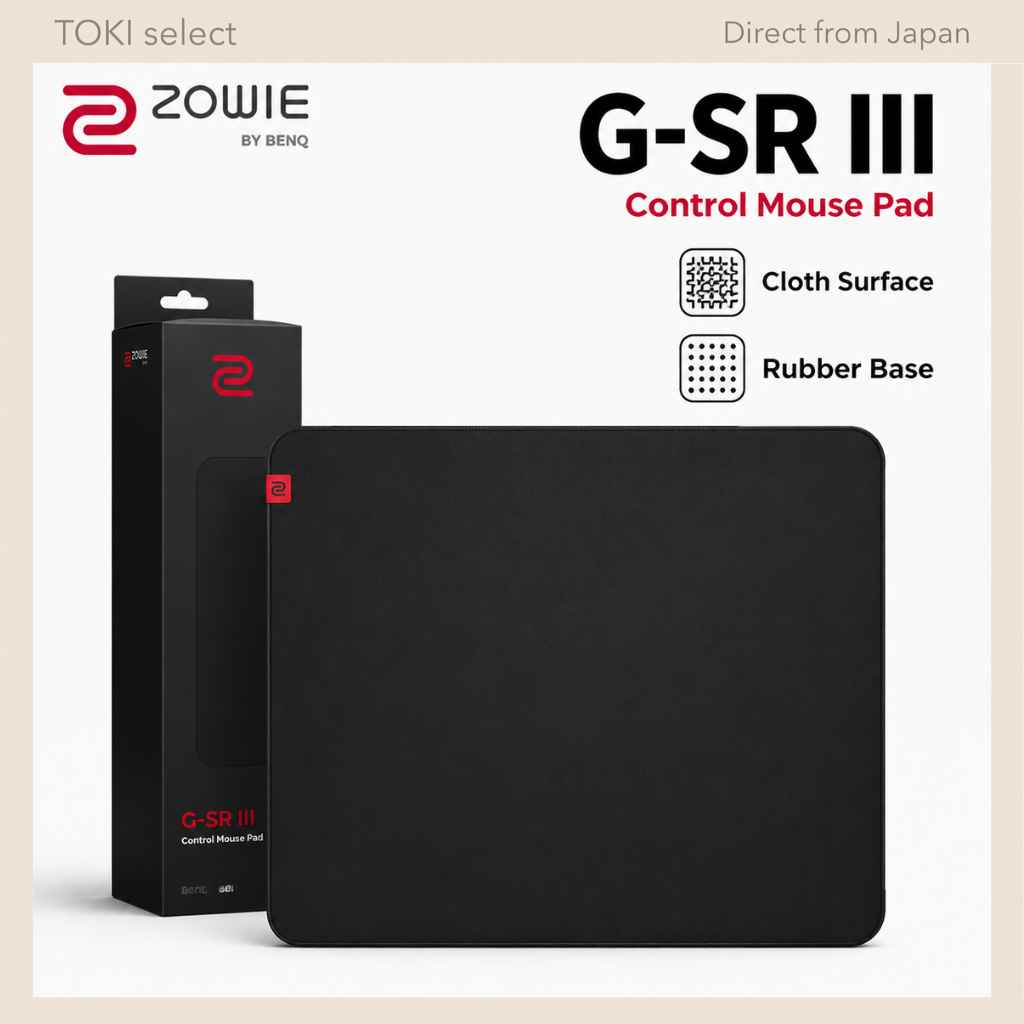 BenQ ZOWIE G-SR III Gaming Mouse Pad Cloth Rubber Base Black