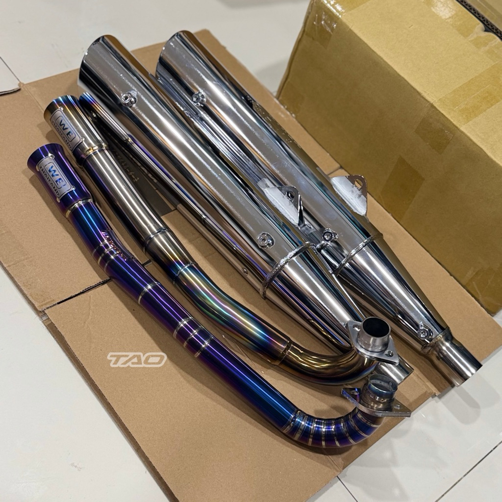 ท่อเวฟ125rsi ปลายแท้เบิกศูนย์ คอไทเทเนี่ยมงาน WE THAILAND คอดัด คอปล้อง