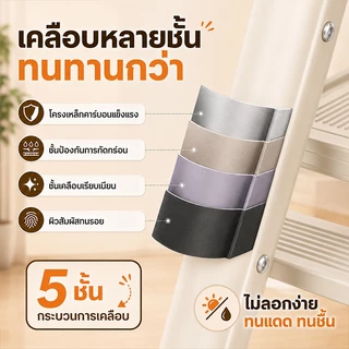 บันได บันไดพับได้ 3/4/5 ชั้น รับน้ำหนักได้ 500kg แป้นเหยียบใหญ่ขึ้น กันลื่นและทนทาน กันน้ำและกันสนิม