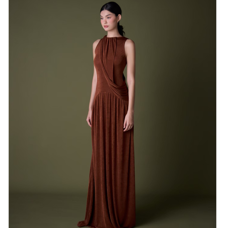 MISS MODERN - Stay Dress เดรสยาว ผ้ายืด นุ่มสบาย ดีไซน์สวยแพง ดูสง่า เดรสออกงาน ชุดไปงานแต่ง ชุดเพื่อนเจ้าสาว