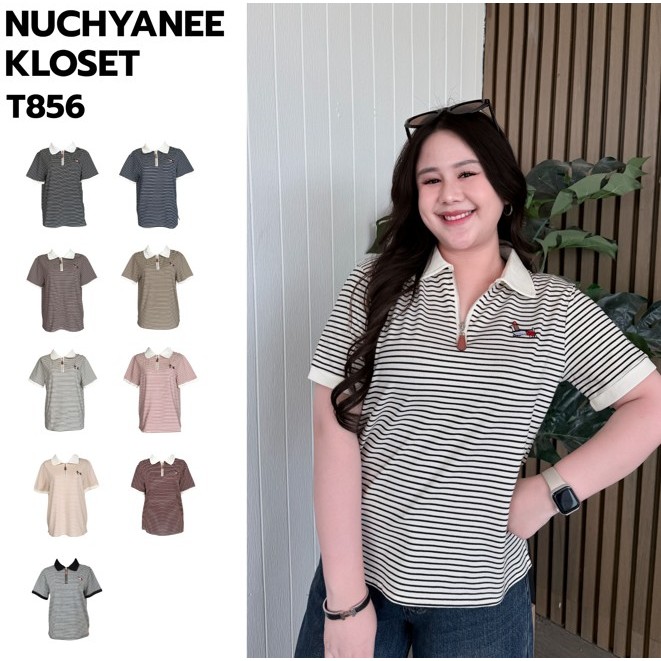 (T856)เสื้อคอปกซิปจริงสีน่ารักปักน้องหมาซิบรูดได้จริง