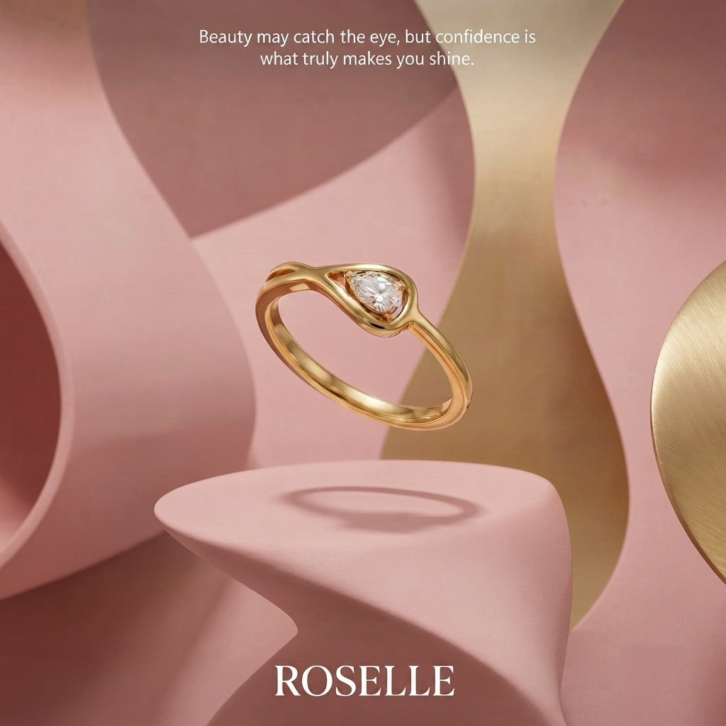 Roselle - Selene Ring [Stainless Steel | Waterproof]