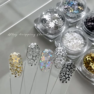 ผงกรินเตอร์ รูปดาวมีรู มีหลากหหลายสีให้เลือก สินค้าพร้อมส่งในไทย