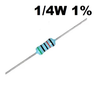 5ชิ้น 5PCS 0 - 1K Ohm โอห์ม 1/4W 1% Metal Film Carbon Resistor ตัวต้านทาน 0.33 0.47 1 2.2 4.7 10 22 33 47 82 100 1K