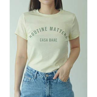 Routine Matters t-shirt Drop 2 | เสื้อยืดผู้หญิง Cotton Premium ทรงสลิม Minimal สินค้าพร้อมส่ง มี 3 สี