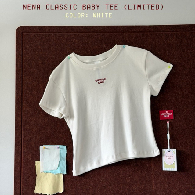 (สินค้าพร้อมส่ง) summer.cold - nena CLassic baby tee (limited)