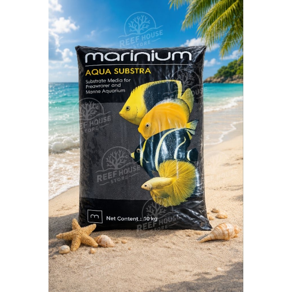 Marinium Aqua Substra - Black Sand ทรายสีดำ 10kg. เหมาะสำหรับตู้ปลาทะเล และ ปลาน้ำจืด ขนาดกลางถึงขนาดใหญ่