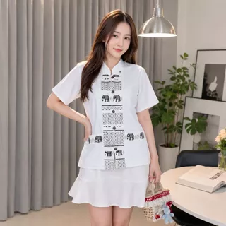 ช้างผ่าหน้า 5 กระดุม 12 สี