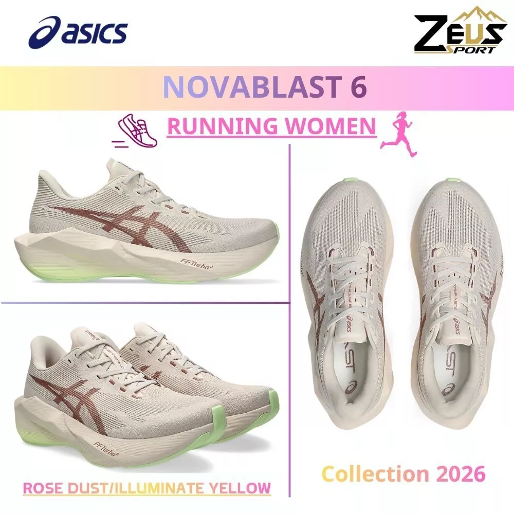 ASICS NOVABLAST 6 Women รองเท้าวิ่งผู้หญิง นุ่ม เด้ง เบา รองรับการวิ่งทุกระยะ