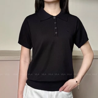 VILA | Classic Cooling Knit Polo VL131 เสื้อโปโลไหมพรมผ้าเย็น