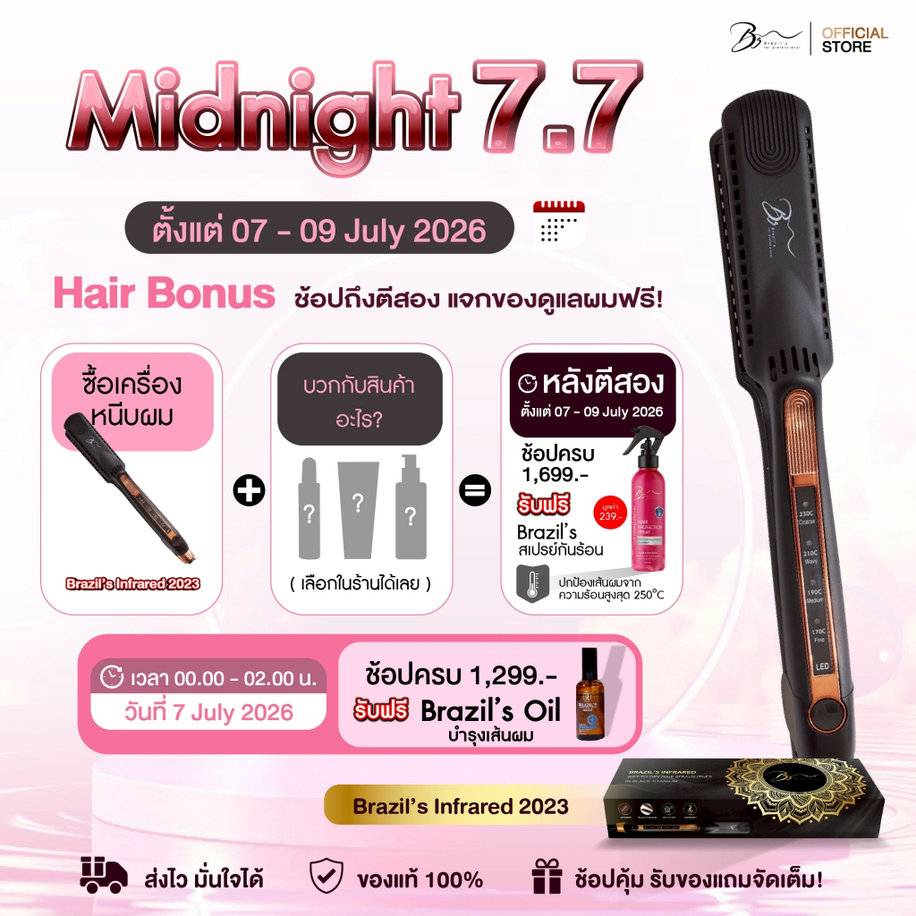 [รองรับไฟได้ทั่วโลก ] Infrared Wet to dry Hair Straightener In Black Titaniumเครื่องหนีบอินฟาเรด