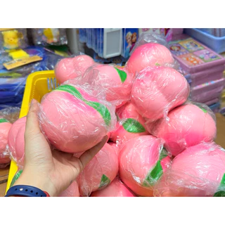 สกุชชี่ลูกพีชยักษ์ สกุชชี่พีช 10cm สกุชชี่ใหญ่ยักษ์พีช squishy สกุสชี่ สกุสชี่ ของเล่นคลายเครียด