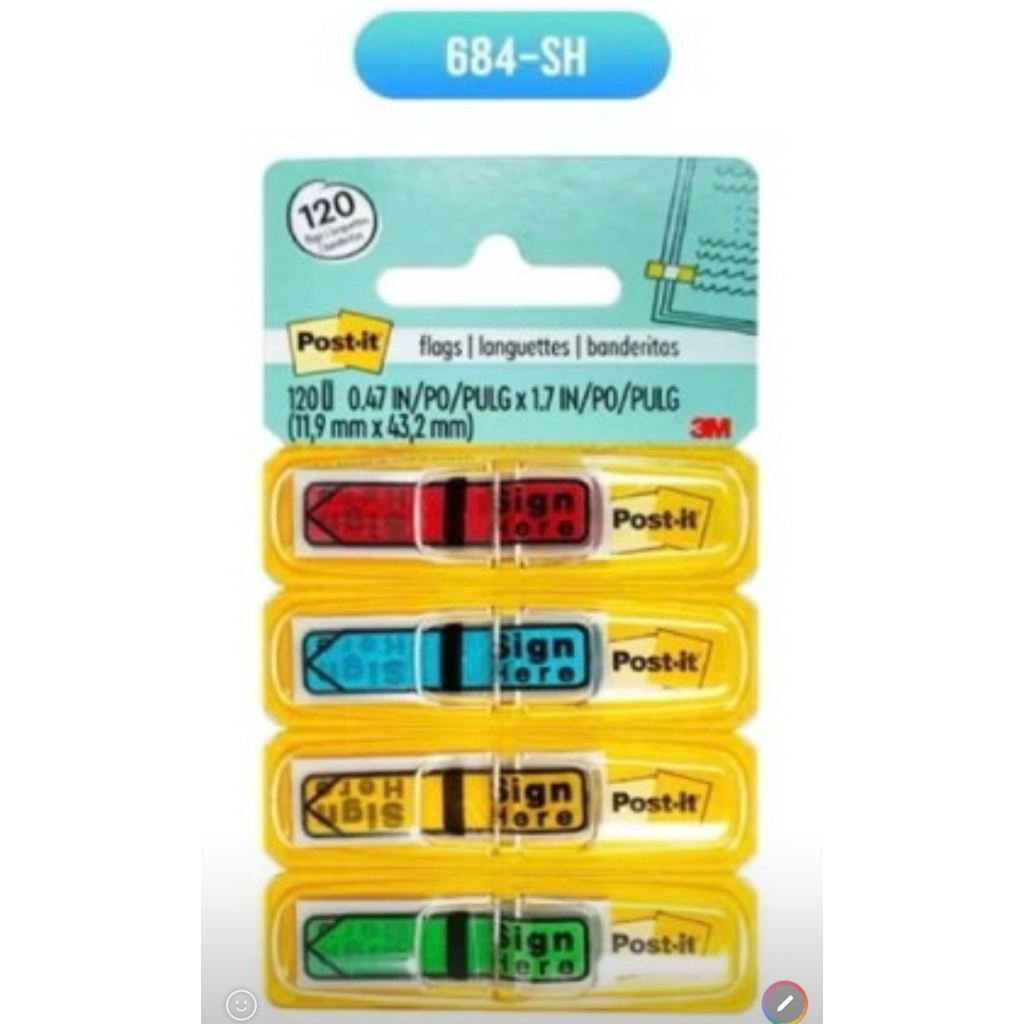 โพสต์ อิท แฟล็กซ์ 3M Post-it Flags 3M รุ่น 684-SH  684SH