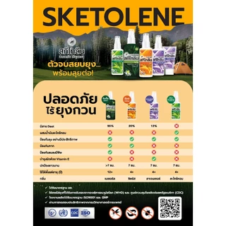 Sketolene สกีโทลีน สเปรย์กันยุง กลิ่นลาเวนเดอร์ ขนาด 40 มล.2 ขวด สเปรย์กันยุง, Mosquitoes Repellent Deet12%