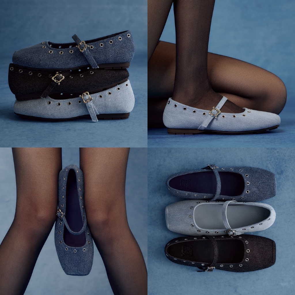 (พร้อมส่ง) CHUUCHOP - (35-43) Vienna Mary Jane Shoes รองเท้าแมรี่เจน ดีเทลปักตาไก่ พื้นนุ่ม ใส่สบาย (C8612)