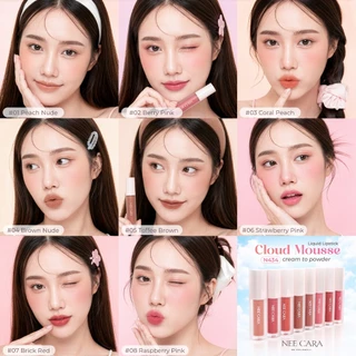 NEE CARA BE COLORFUL CLOUD MOUSSE LIQUID LIPSTICK ลิปกำมะหยี่เนื้อบางเบา | N434