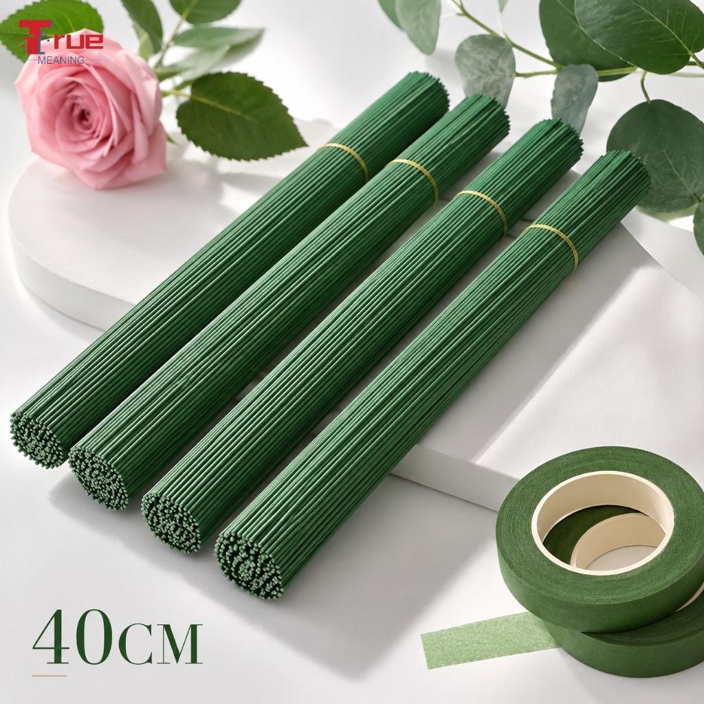 (50เส้น)ก้านดอกไม้สีเขียว สำหรับงานDIY
