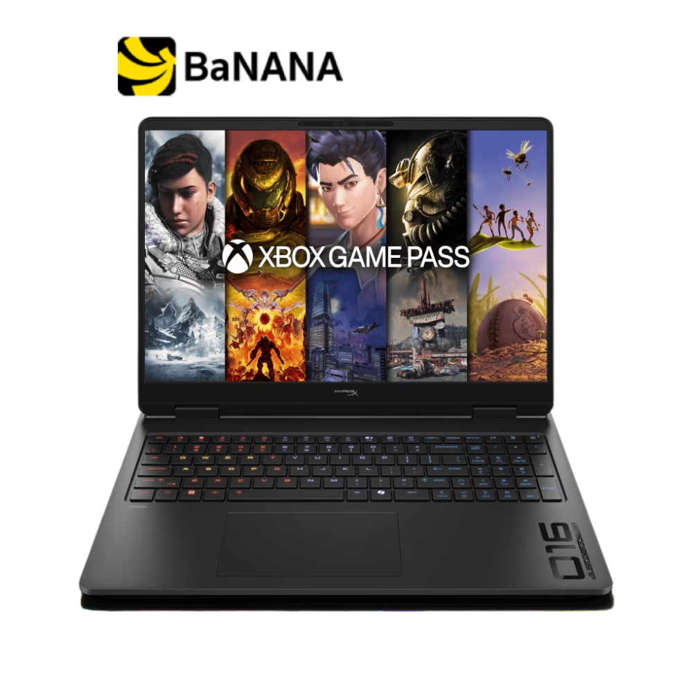โน๊ตบุ๊ค HP HyperX OMEN 16-am2067TX Black by Banana IT
