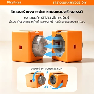 ชุดรถไฟรางแม่เหล็ก 3D ของเล่นเด็ก ฝึกสมอง เสริมทักษะ DIY เส้นทางรถไฟ